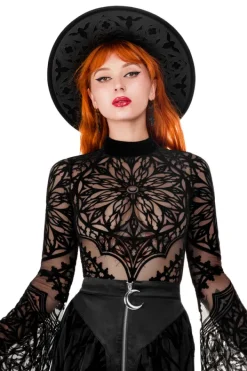Restyle ROSARIUM BODYSUIT Body with a gothic rosette