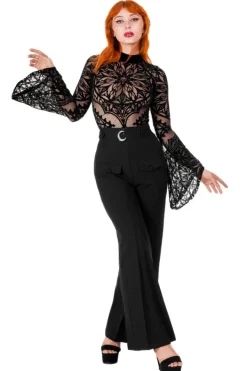 Restyle ROSARIUM BODYSUIT Body with a gothic rosette