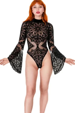 Restyle ROSARIUM BODYSUIT Body with a gothic rosette