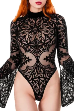 Restyle ROSARIUM BODYSUIT Body with a gothic rosette