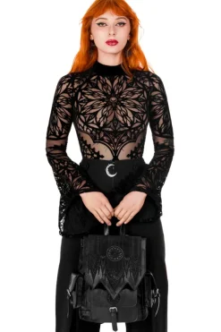 Restyle ROSARIUM BODYSUIT Body with a gothic rosette