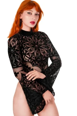 Restyle ROSARIUM BODYSUIT Body with a gothic rosette