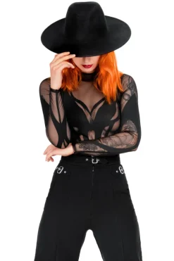 Restyle ROSARIUM LASER CUT HAT, cathedral wide brim hat