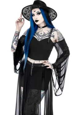 Restyle ROSARIUM LASER CUT HAT, cathedral wide brim hat