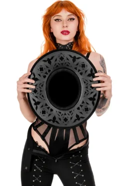 Restyle ROSARIUM LASER CUT HAT, cathedral wide brim hat