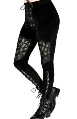 Restyle ROSARIUM LASER CUT LEGGINGS