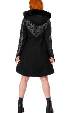 Restyle ROSARIUM WINTER COAT PU Cathedral Pattern