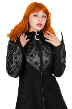 Restyle ROSARIUM WINTER COAT PU Cathedral Pattern