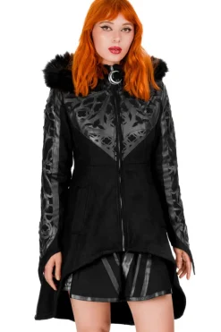 Restyle ROSARIUM WINTER COAT PU Cathedral Pattern
