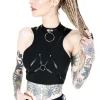 Restyle Short gothic "VILLAIN TOP" harness blouse