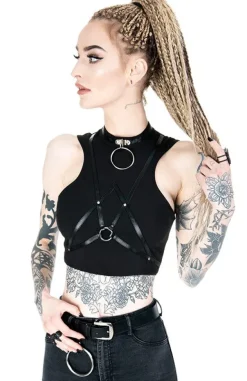 Restyle Short gothic "VILLAIN TOP" harness blouse