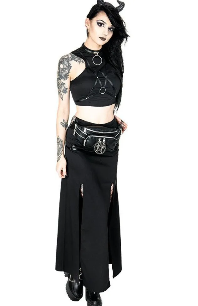 Restyle Short gothic "VILLAIN TOP" harness blouse