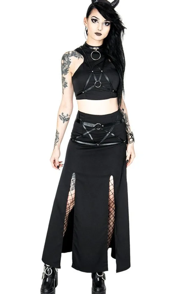 Restyle Short gothic "VILLAIN TOP" harness blouse