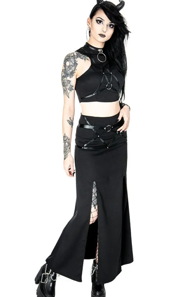 Restyle Short gothic "VILLAIN TOP" harness blouse