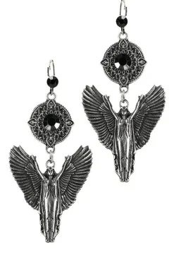 Restyle Silver Angel Earrings English hoops