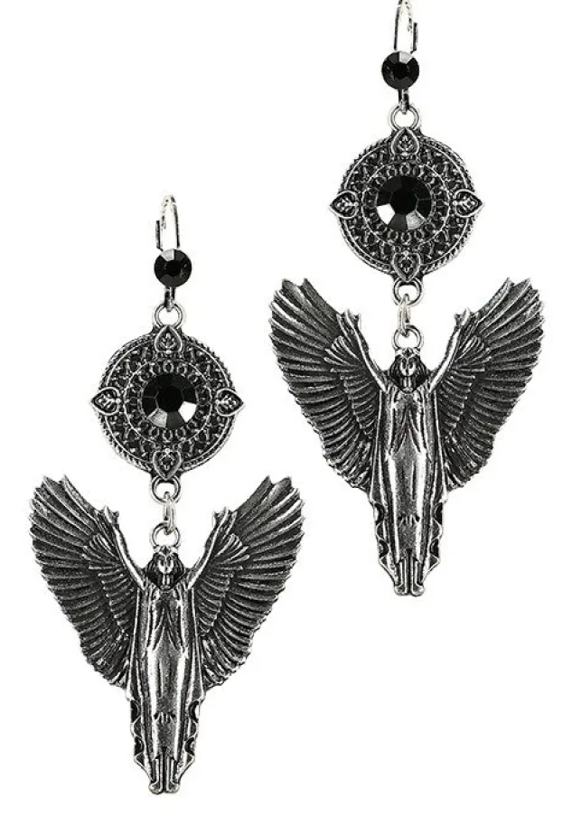 Restyle Silver Angel Earrings English hoops