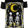 Restyle Skeleton Lovers Cold Shoulder Tshirt