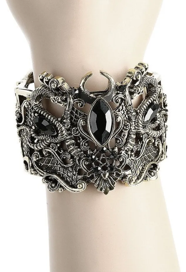 Restyle Snake Bracelet Gold, Wide bangle