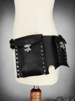 Restyle steampunk black belt unisex 