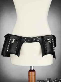 Restyle steampunk black belt unisex 