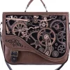 Restyle Steampunk satchel bag irregular briefcase "BROWN MECHANISM"
