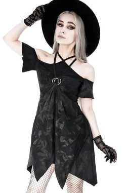 Restyle Strappy Pentagram Acid Wash Tunic Elvish Dress