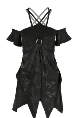 Restyle Strappy Pentagram Acid Wash Tunic Elvish Dress