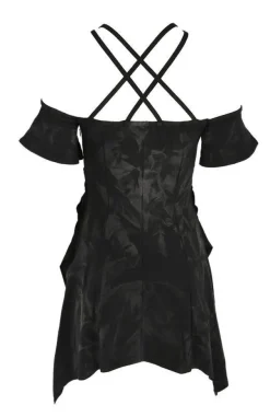 Restyle Strappy Pentagram Acid Wash Tunic Elvish Dress