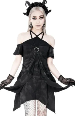 Restyle Strappy Pentagram Acid Wash Tunic Elvish Dress