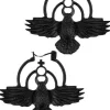 Restyle THE CROW EARRINGS Raven pagan hoops