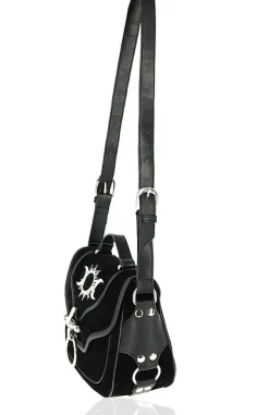 Restyle TRIPLE GODDESS BAG Gothic handbag with crescent moons and sun