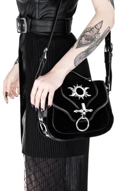 Restyle TRIPLE GODDESS BAG Gothic handbag with crescent moons and sun