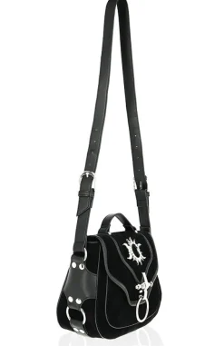 Restyle TRIPLE GODDESS BAG Gothic handbag with crescent moons and sun
