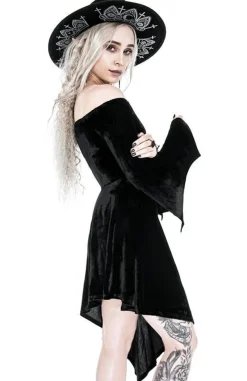 Restyle Velvet Asymmetric VAMP DRESS Heart neckline