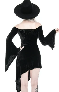 Restyle Velvet Asymmetric VAMP DRESS Heart neckline