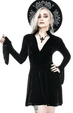 Restyle Velvet DRACULINA DRESS A-line shape