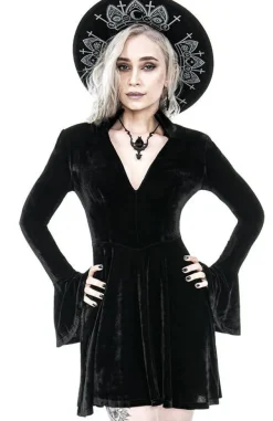 Restyle Velvet DRACULINA DRESS A-line shape