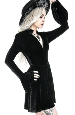 Restyle Velvet DRACULINA DRESS A-line shape