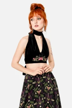 Restyle WOODLAND BLOOM HALTERNECK TOP