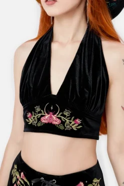 Restyle WOODLAND BLOOM HALTERNECK TOP