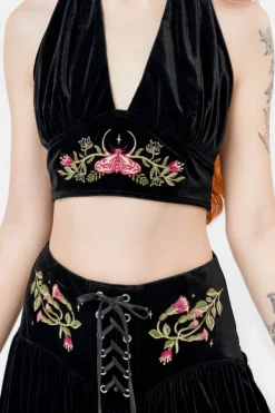 Restyle WOODLAND BLOOM HALTERNECK TOP