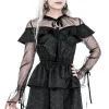 Restyle Zoe Dress Jacquard Ruffled Romantic Dress with crescent